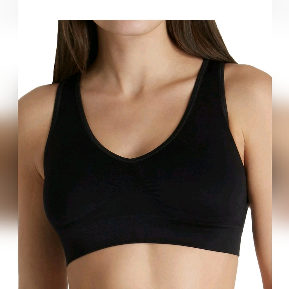 1 Rhonda Shear Black Seamless Shapewear Bra